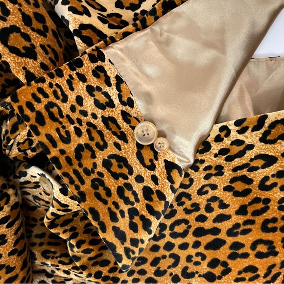 Vintage Marvin Richards Animal Printed Velvet Long Duster Trench Coat USA - Picture 8 of 9